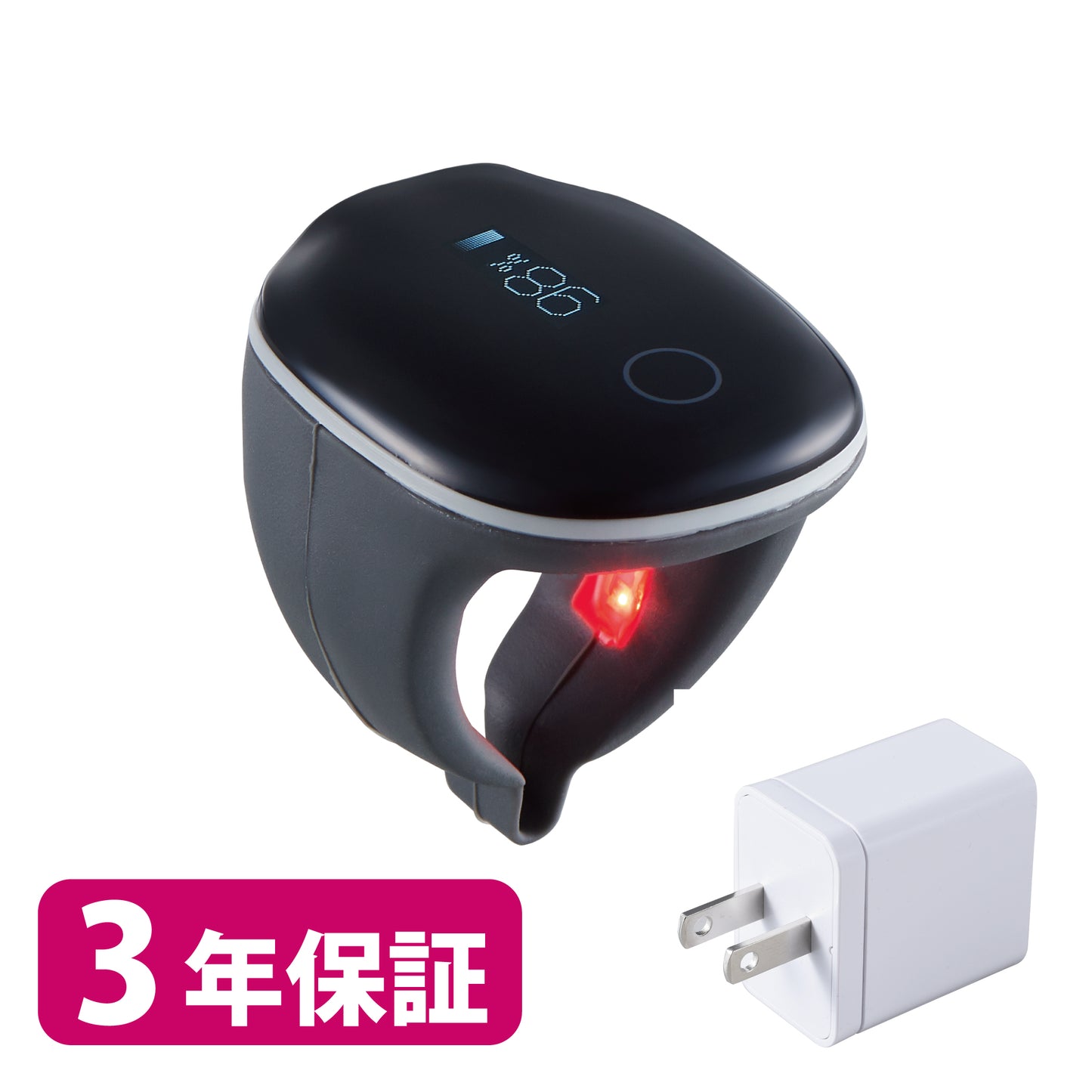 リング型パルスオキシメータ チェックミーリングLサイズ《充電アダプタセット》