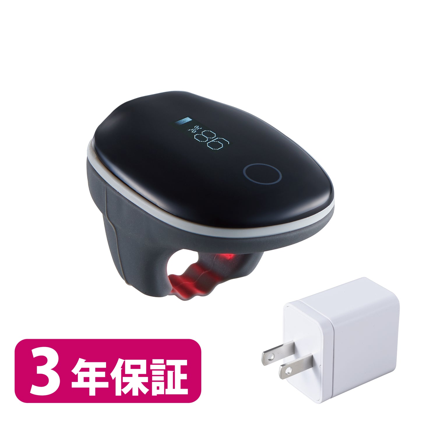 リング型パルスオキシメータ チェックミーリングSサイズ《充電アダプタセット》